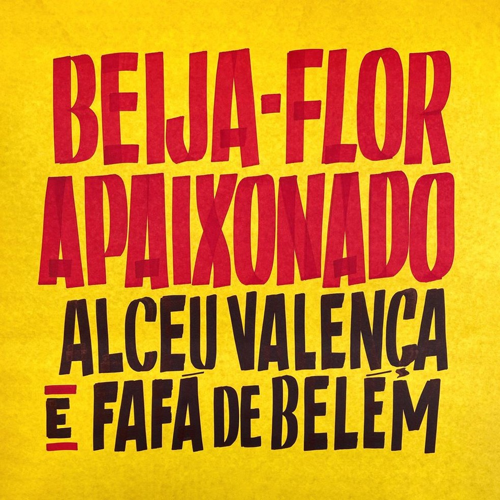 Capa do single 'Beija-flor apaixonado', de Alceu Valença e Fafá de Belém — Foto: Divulgação