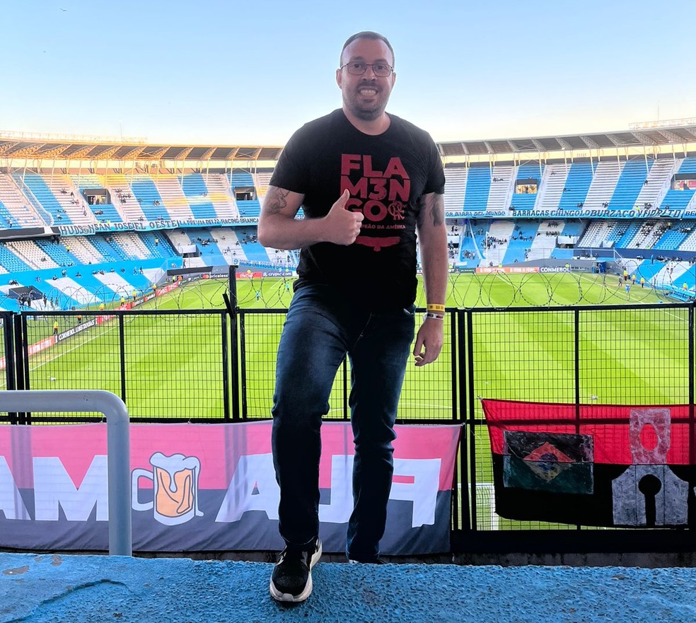 Rafael Carneiro, torcedor do Flamengo na Argentina &mdash; Foto: Arquivo Pessoal