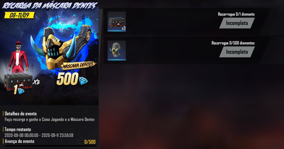 Free Fire Evento De Recarga De Diamantes Traz Skin Mascara Dentes Free Fire Ge Cartas de free fire originales. free fire evento de recarga de