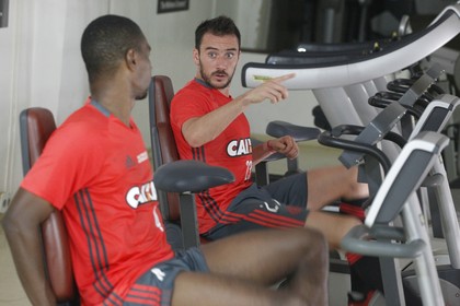 Mancuello, Flamengo, Academia, Juan (Foto: Gilvan de Souza/Fla Imagem) Mancuello, Flamengo, Academia, Juan (Foto: Gilvan de Souza/Fla Imagem)