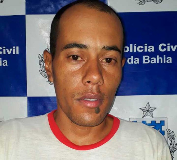 Mateus dos Santos foi preso suspeito de estuprar a enteada de 12 anos no sudoeste da Bahia (Foto: DivulgaÃ§Ã£o/PolÃ­cia Civil)