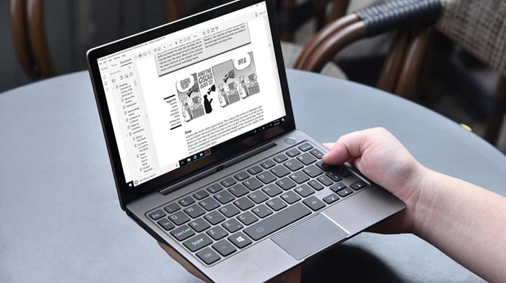GPD P2 Max tem tamanho de iPad Mini e especificaÃ§Ãµes de MacBook â Foto: DivulgaÃ§Ã£o/Indiegogo