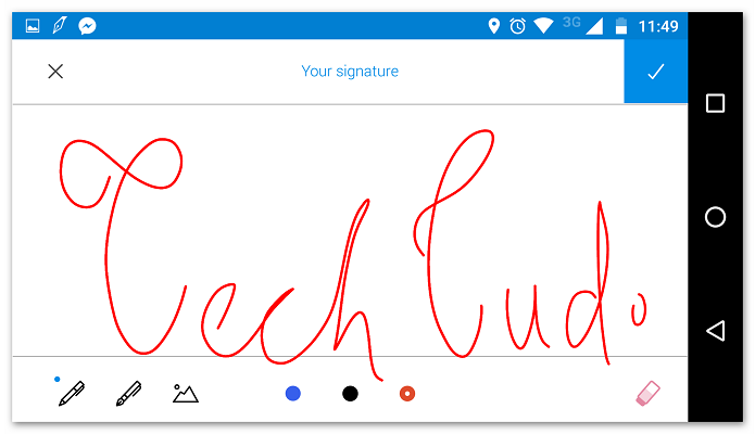 Desenhando sua assinatura digital (Foto: Felipe Alencar/TechTudo) 