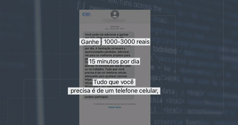 Pol&iacute;cia Civil do Paran&aacute; alerta para golpe do falso emprego nas redes sociais  &mdash; Foto: Reprodu&ccedil;&atilde;o/RPC