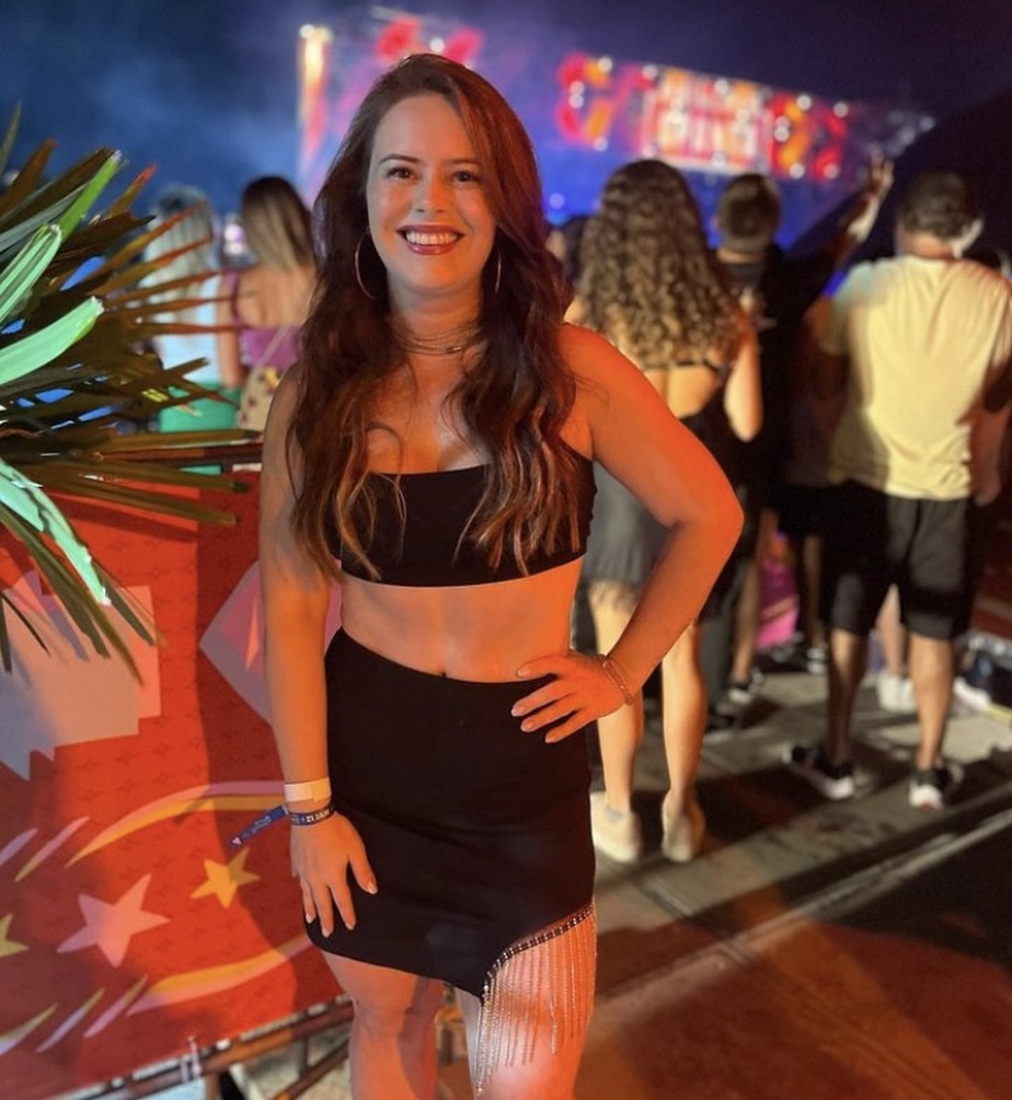 Mariana Bridi na festa 'Universo Spanta'