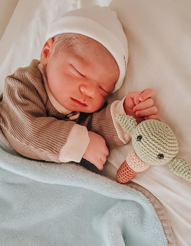 Jonas, filho recém-nascido de Camila Miguel (Foto: Reprodução/Instagram)