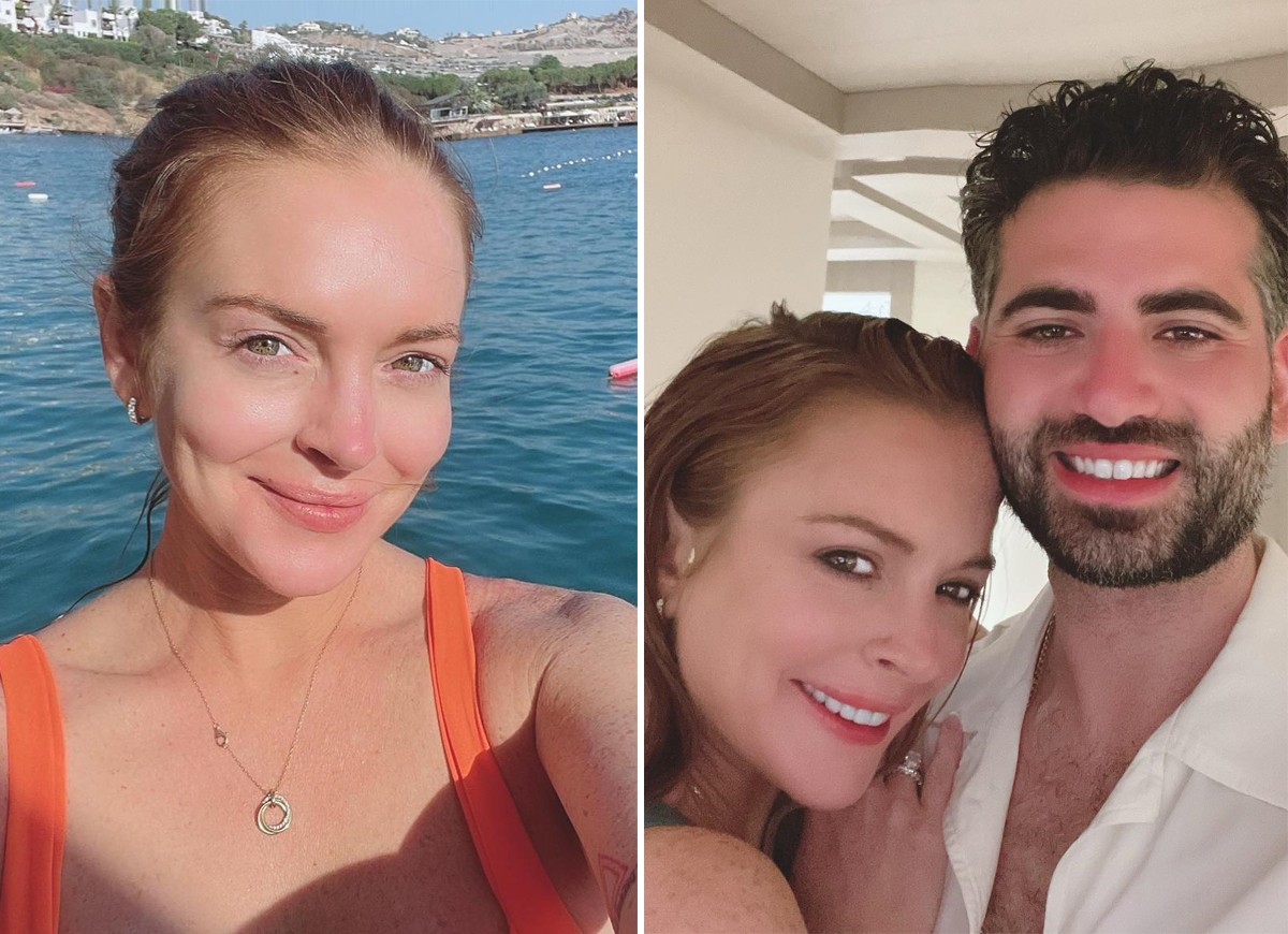 Lindsay Lohan e o marido, Bader Shammas (Foto: Reprodução/Instagram)