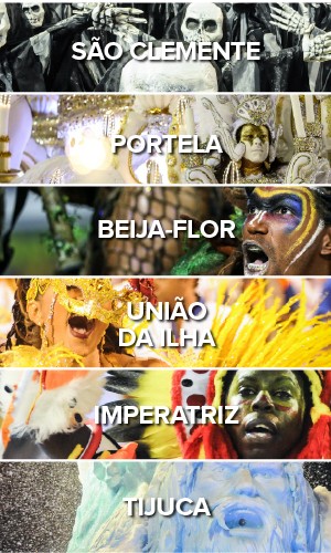 Todas as escolas - Segundo dia carnaval do Carnaval na Sapucaí (Foto: G1)
