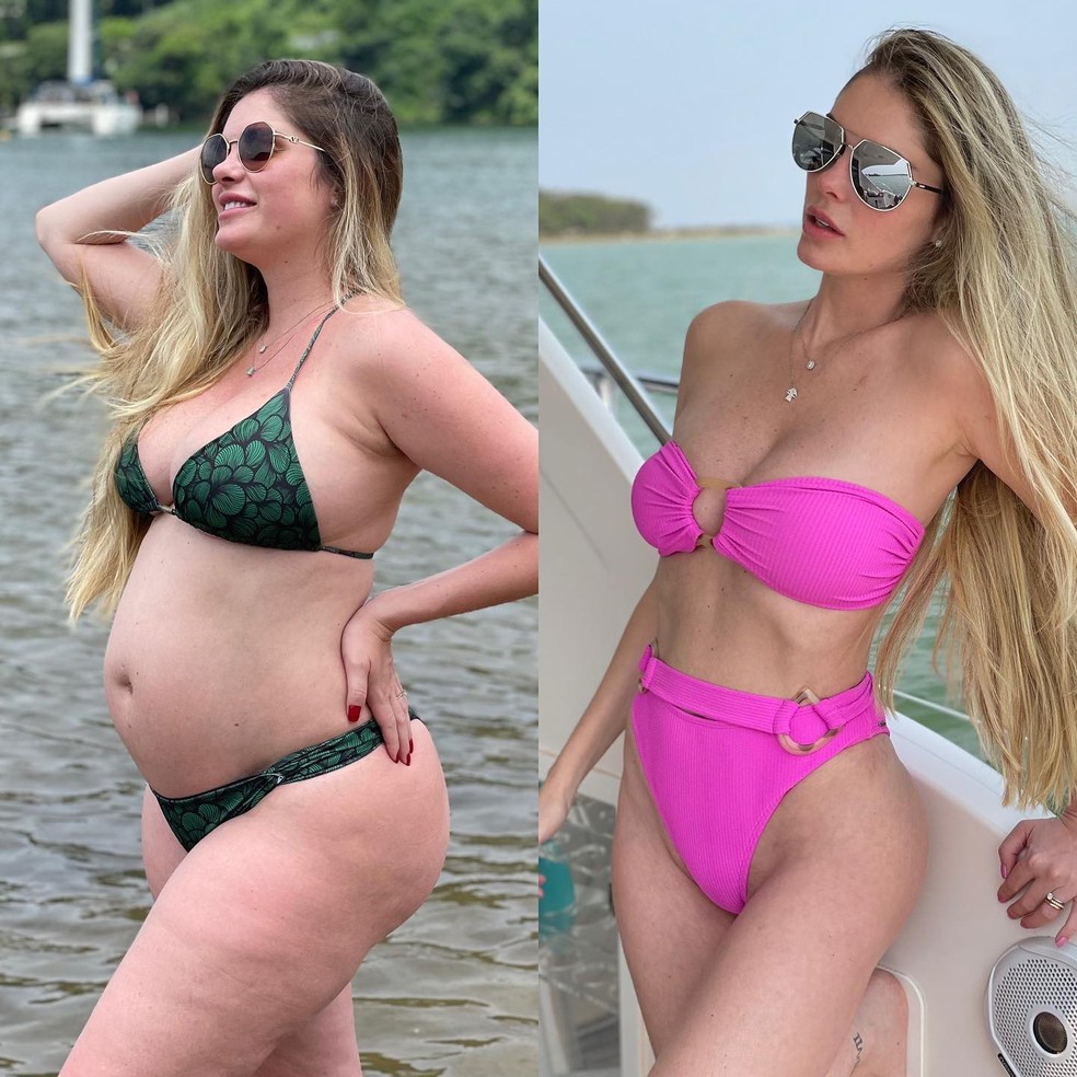Antes e depois de Brbara Evans   Foto: Reproduo/Instagram 