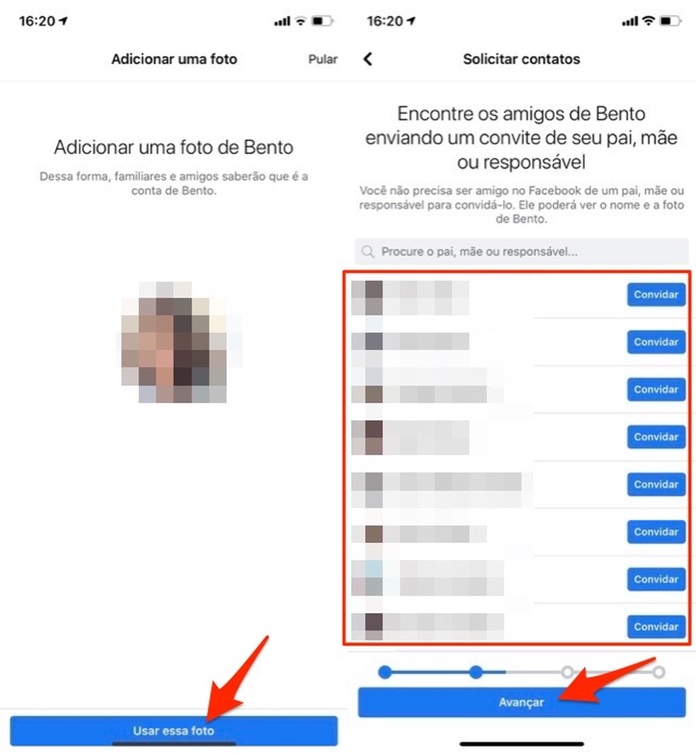 Ação para convidar pessoas para conversar com uma criança no Messenger Kids — Foto: Reprodução/Marvin Costa