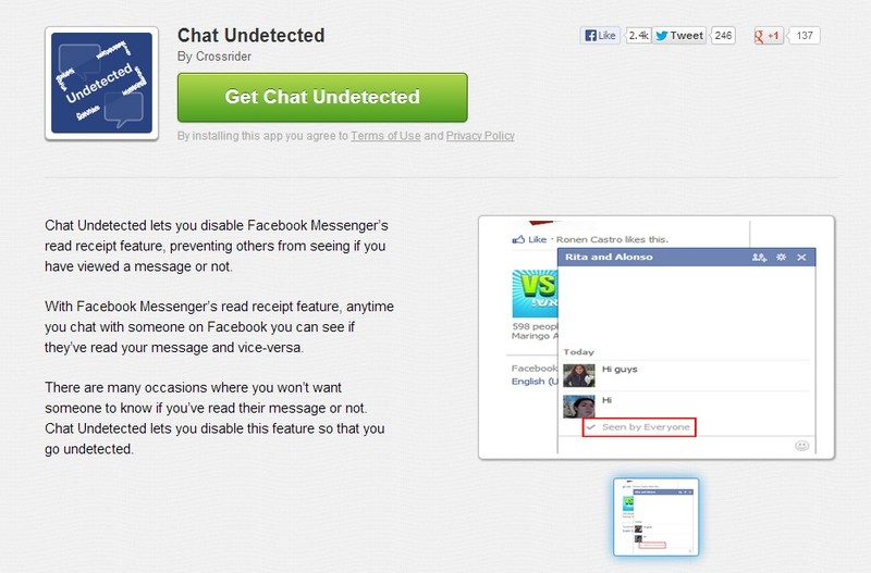 Chat undetected facebook