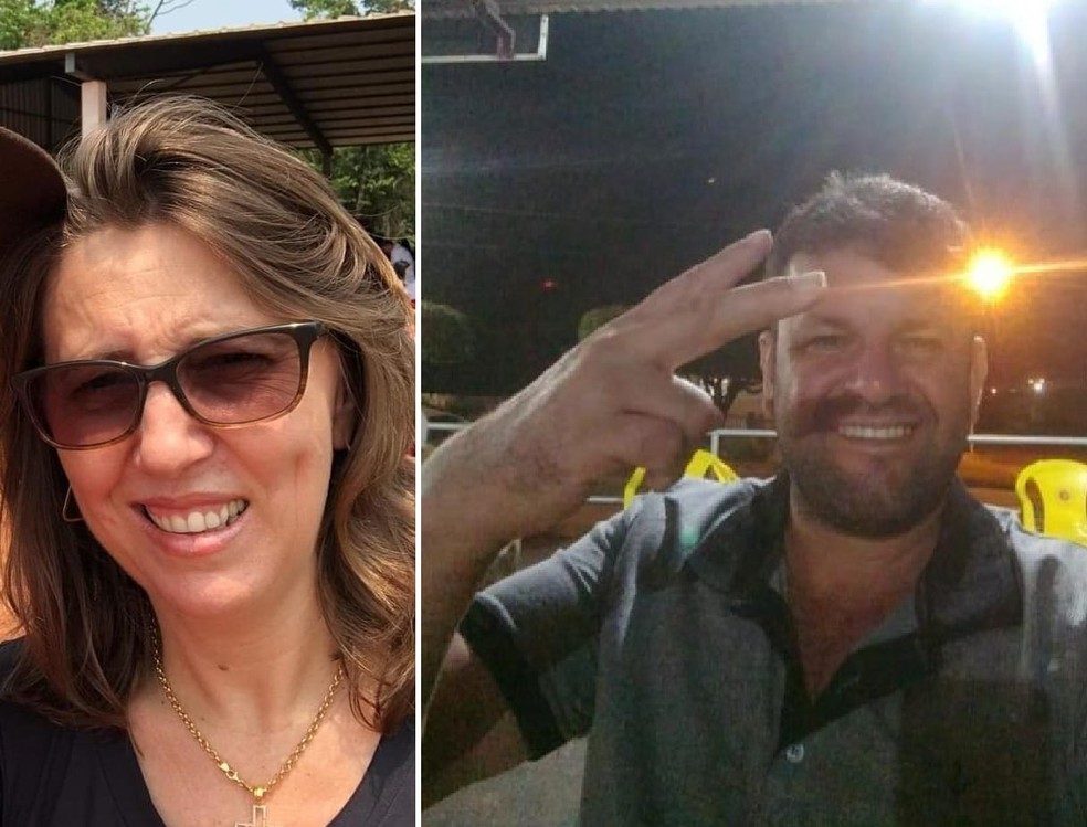 Eliane Fátima Ferrari Fistarol, de 46 anos, e Francisco de Paulo Batista, de 43 anos, morreram no local do acidente — Foto: Arquivo pessoal