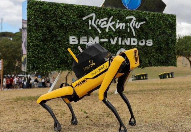 Yellow, o cão-robô que ajudará na segurança do Rock in Rio (Foto: Reprodução/Rock in Rio Lisboa)