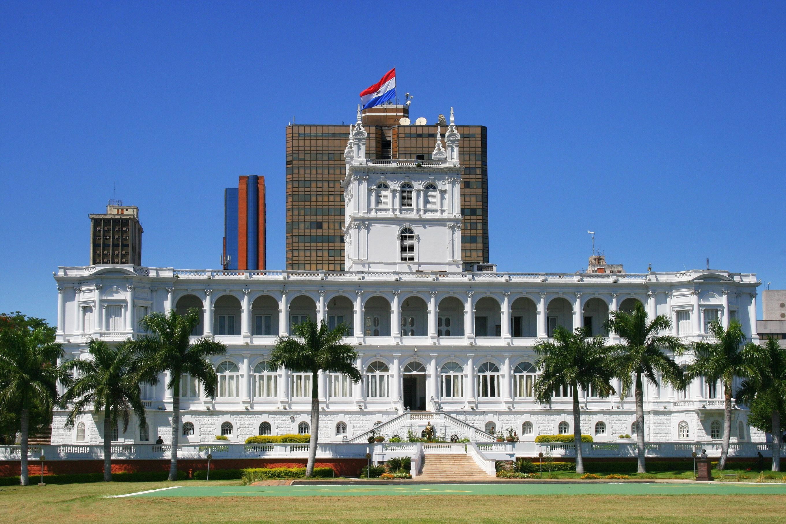 Gran Palacio Nacional de Paraguay, a sede do poder Executivo do país (Foto: Wikimedia Commons)