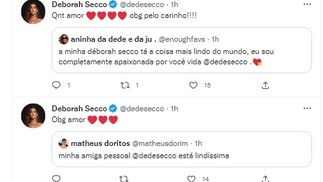 Deborah Secco reage a comentários sobre sua participação no 'Tá na Copa' — Foto: Reprodução/Twitter