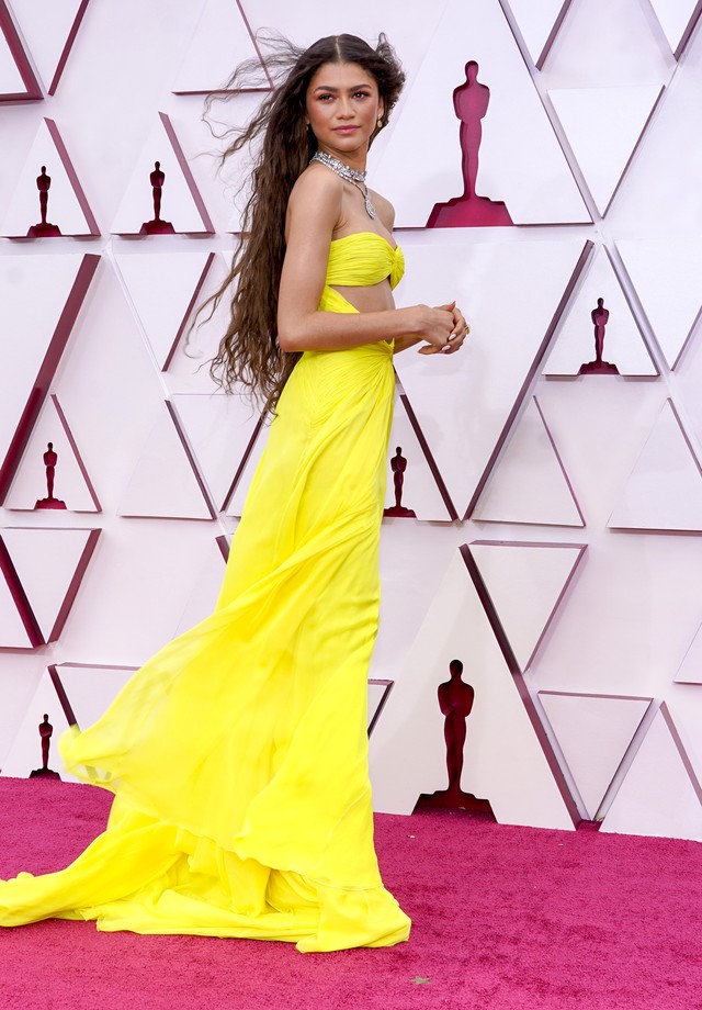 LOS ANGELES, CALIFORNIA – APRIL 25: Zendaya attends the 93rd Annual Academy Awards at Union Station on April 25, 2021 in Los Angeles, California. (Photo by Chris Pizzello-Pool/Getty Images) (Foto: Getty Images)