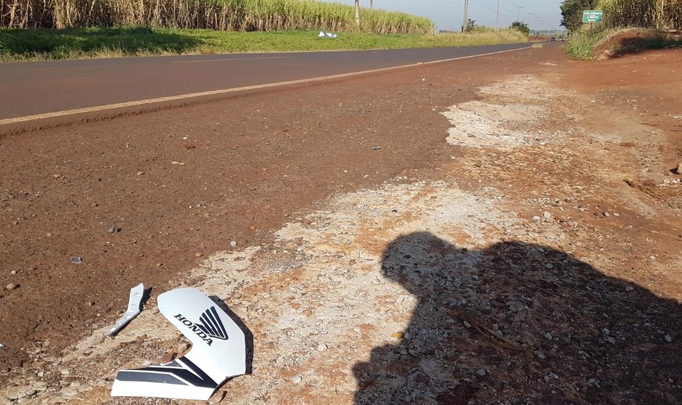 Segundo a Polícia Militar, suspeita é de que motociclista de 37 anos atingiu um cavalo solto na pista — Foto: Luizinho Andretto/Divulgação
