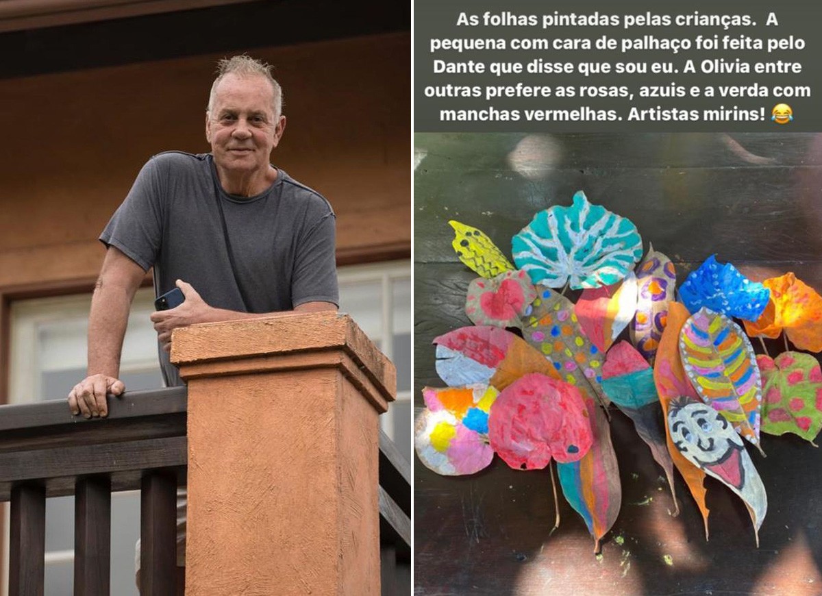 Luiz Fernando Guimarães derrete-se por arte feita pelos filhos (Foto: Leo Iglesias/Reprodução/Instagram)