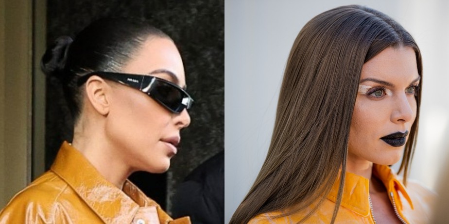 Coincidência? Kim Kardashian e Julia Fox usam look igual, no mesmo dia e lugar
