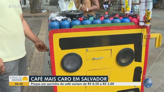 Aumento do preço do café impacta no bolso dos vendedores em Salvador