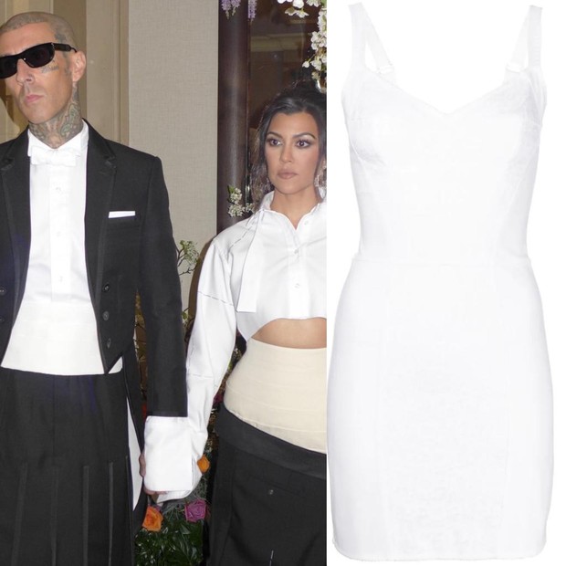 Kourtney Kardashian usa vestido de noiva D&G para casamento com Travis Barker  (Foto: Reprodução/ Instagram)