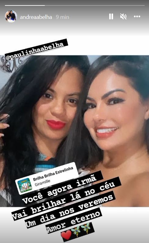 Irmã de Paulinha Abelha posta após morte da cantora (Foto: Reprodução/Instagram)