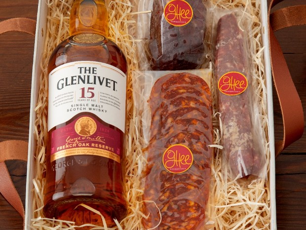 Gift Box Whisky Glenlivet & Ghee Banqueteria (Foto: Divulgação)