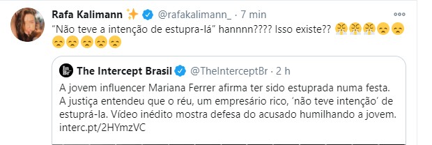 Rafa Kalimann posta sobre Mariana Ferrer (Foto: Reprodução/Instagram)