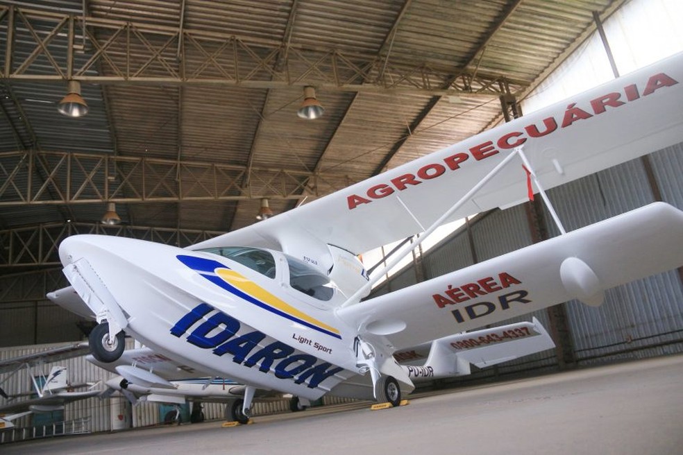 Avião da Idaron vai ajudar no reforço da fiscalização de propriedades que criam gado, em RO e região de fronteira — Foto: Ésio Mendes/Gov. de Rondônia