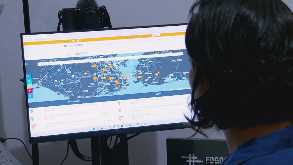 Mapeamento do Instituto Fogo Cruzado já é feito no Rio de Janeiro e em Recife. — Foto: Reprodução/TV Globo