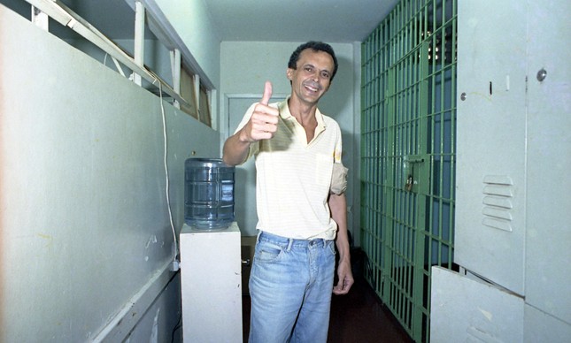 José Darionisio dias após o atentado, na Superintendência da Polícia Federal