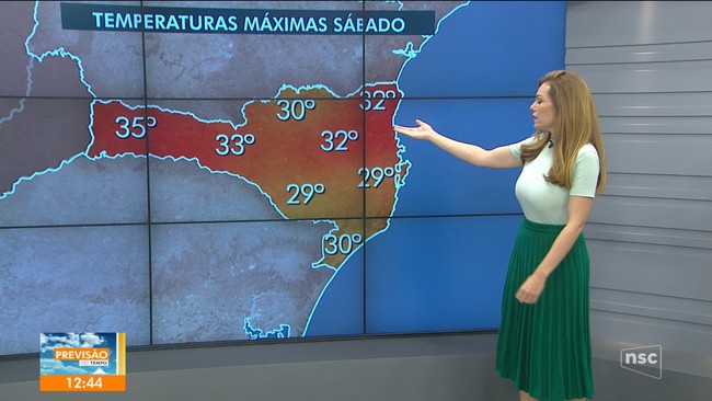 Confira a previso do tempo para SC
