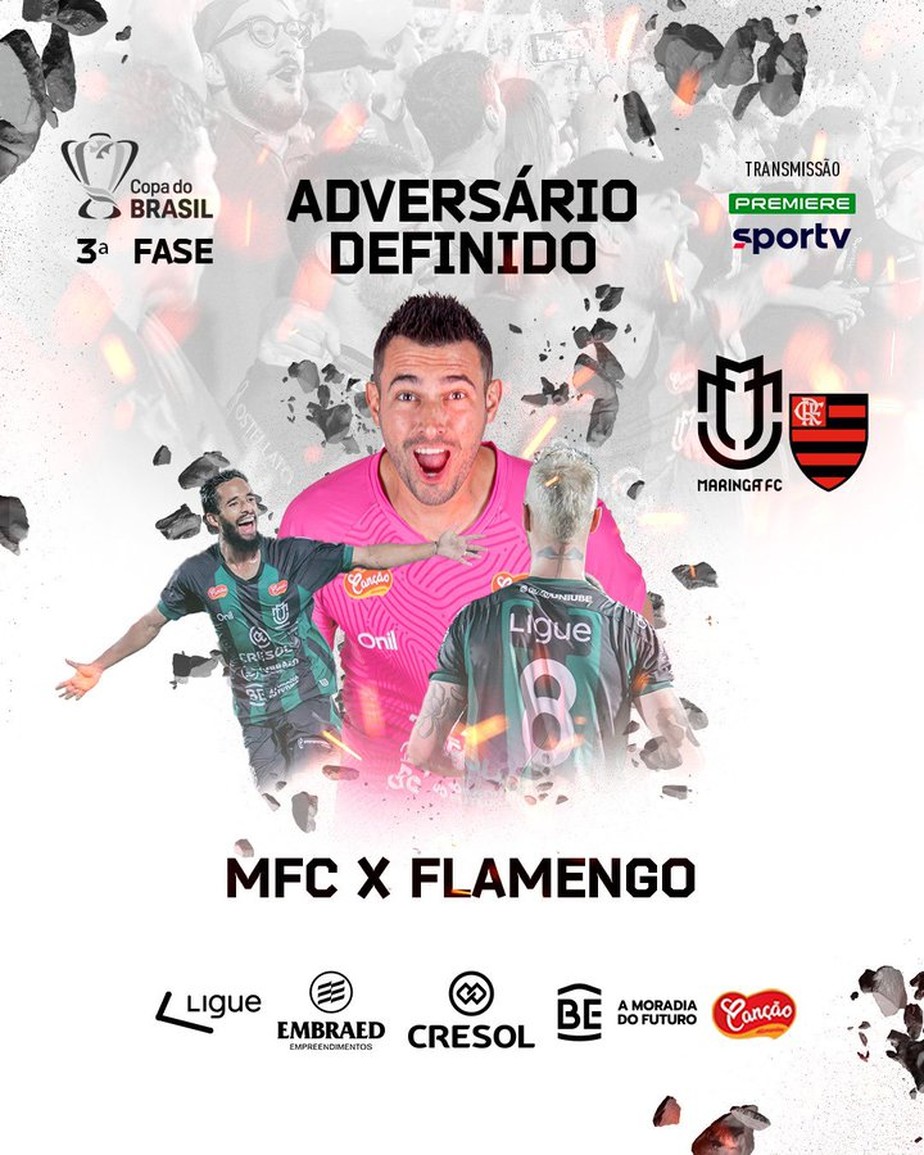 Perfil do Maringá comenta confronto com o Flamengo