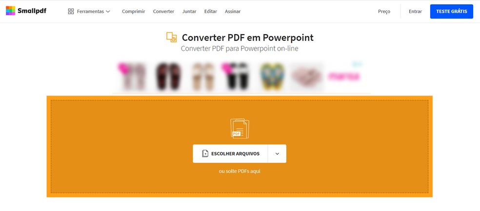 Com Smallpdf, usuários podem converter PDF em PowerPoint em poucos cliques — Foto: Reprodução/Ana Letícia Loubak 