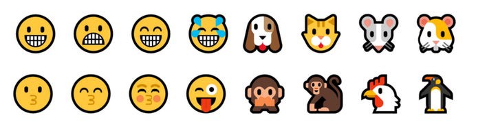 Novo design de emojis do Windows 10 (Foto: Felipe Alencar/TechTudo)