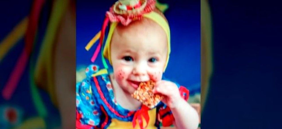 Sarah Luiza Mahle Sehn, de 1 ano e 7 meses — Foto: Reprodução/ NSC TV