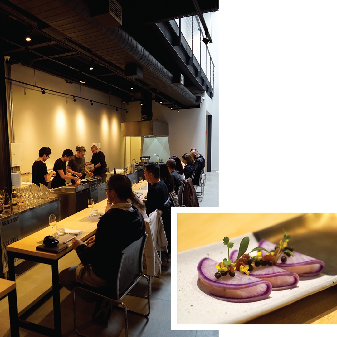 Murakami: O restaurante recém-aberto do chef Tsuyoshi Murakami e seu daikon com pargo marinado (no detalhe) (Foto: divulgação)