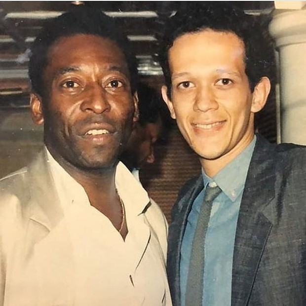  Cleomir Tavares com Pelé (Foto: Reprodução/Instagram)