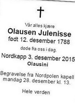 Obituário foi publicado na quinta-feira no site do jornal Aftenposten (Foto: Reprodução)