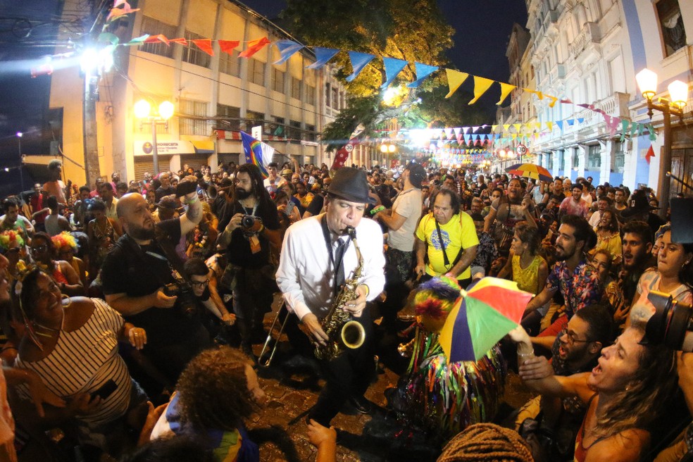 O último carnaval de rua realizado no Recife foi em, 2020, antes do início da pandemia de Covid-19 — Foto: Marlon Costa/Pernambuco Press