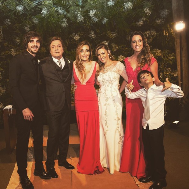 Fiuk, Tainá, Krízia e Záion no casamento de Fábio Jr. e Fernanda Pascucci (Foto: Reprodução/Instagram)