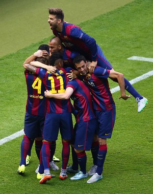 Barcelona Juventus comemoração (Foto: Getty Images)