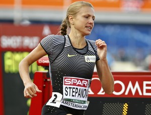 Yulia Stepanova durante sua participação, como atleta independente, no Europeu de Atletismo (Foto: Reuters)