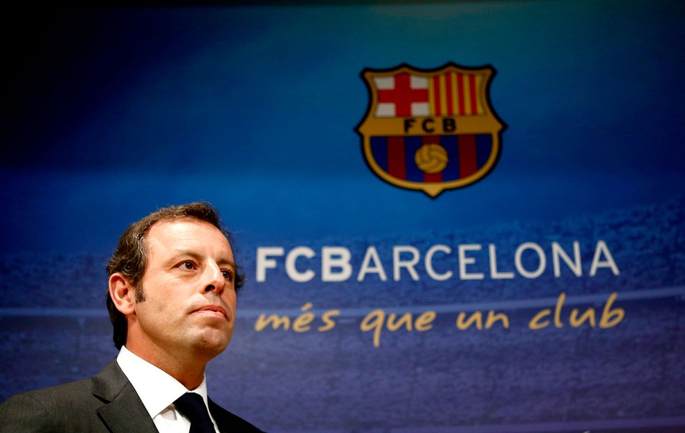 Sandro Rosell foi presidente do Barcelona por quatro anos — Foto: Reuters