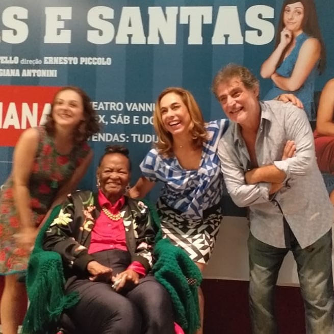 Ruth com Josie Antello, Cissa Guimarães e Giuseppe Oristanio (Foto: Reprodução)