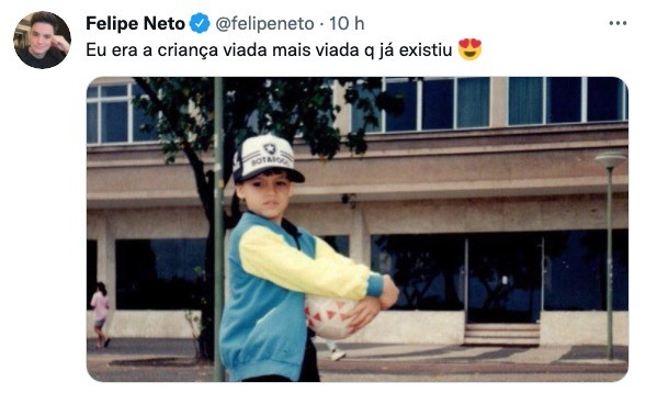 Felipe Neto é 'cancelado' após dizer que 'era uma criança viada' (Foto: Reprodução/Twitter)