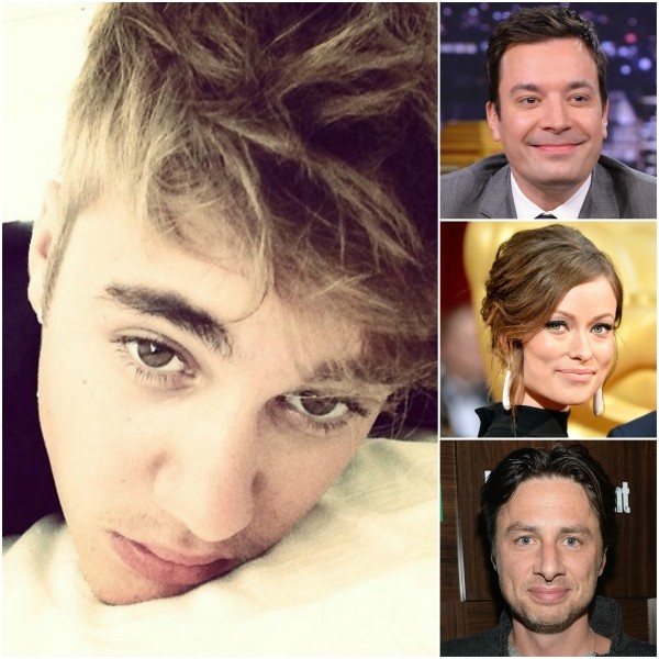 Bieber e alguns dos famosos que o trollam. (Foto: Instagram e Getty Images)