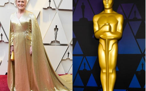Oscar 2019: favorita ao prêmio de Melhor Atriz, Glenn Close usa look dourado igual à estatueta