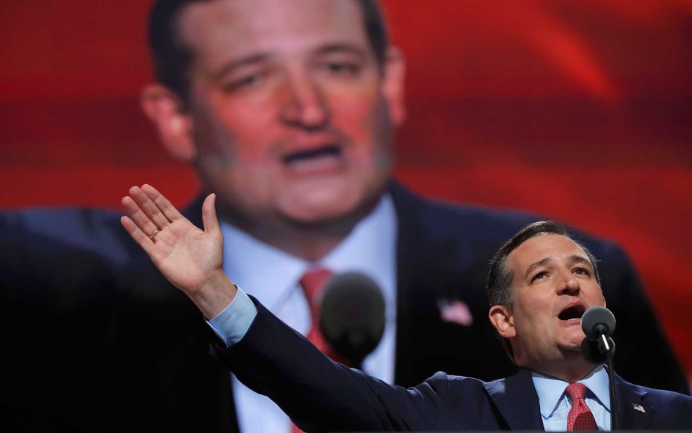 Senador republicano Ted Cruz durante a Convenção de seu partido em Cleveland, Ohio — Foto: Brian Snyder / Reuters