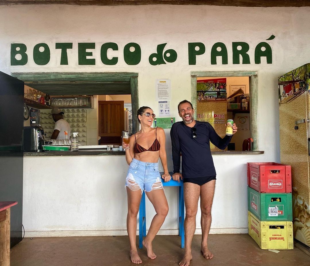Primos, Ingrid Guimarães e Marcelo Faria curtem férias em Caraíva (Foto: Reprodução/Instagram)